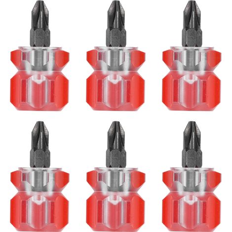 Lot de 6 tournevis cruciformes multifonctions mini portables pour machine à coudre, manche court cruciforme domestique (1/5)