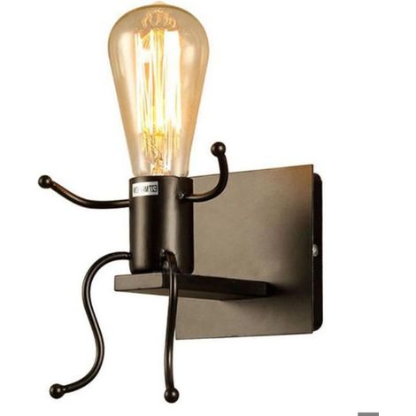 Lampe murale LED artistique noir AUCUNE, 16cm, déco murale chambre bureau (1/3)
