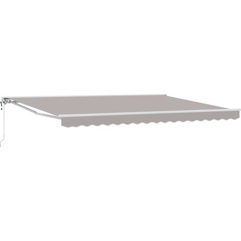 Toldo Retráctil Eléctrico Gris Claro 5 x 3 m