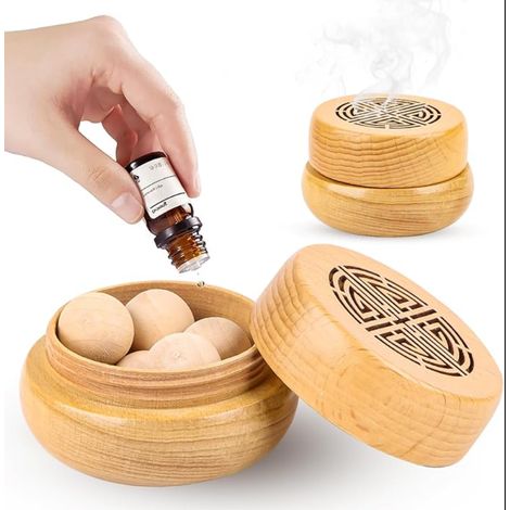 Diffuseur d'huiles essentielles, petit diffuseur d'arômes en bois contre les moustiques, diffuseurs d'huiles parfumées, parfum d'ambiance volatile, spécialement conçu pour les huiles (1/5)