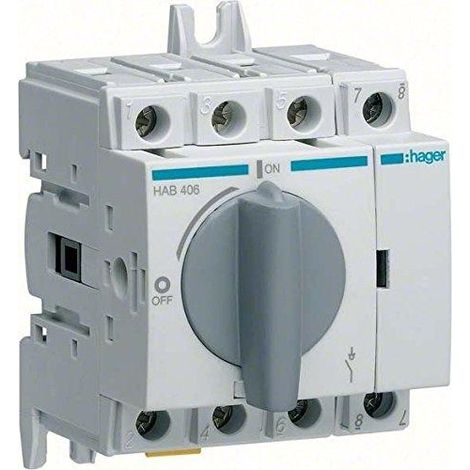 Hager Lasttrennschalter HAB406 4P 63A grau