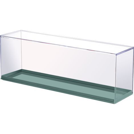 Vitrine à jouets en plastique transparent, empilable, montage facile, pour garçons et filles, bleu paon (1/5)