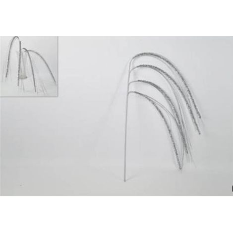 Fiori pick argento per albero di natale decorazioni addobbi natalizi da casa vetrina 65 cm (1/5)