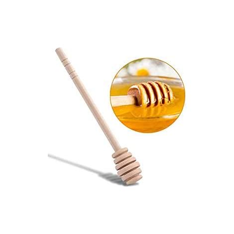 Haofy 50pcs Cuillère à Miel en Bois, Mini bâtons de Distributeur de Miel, Bâtons en Bois de Plongeur de Miel, remuant Le bâton Portables pour Le Pot de Miel arrosent Le Miel (10cm / 3.9inch). (1/5)