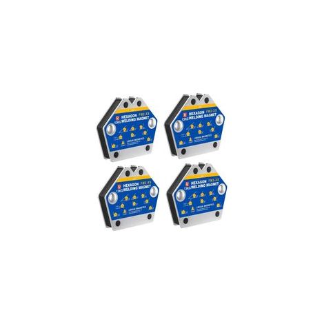 Aimant Soudure, 4 PCS Soudure Aimant Force de Maintien 13kg de Soudure Equerre de Support Positionneur Magnétique 30°,45°,60°,75°,90°,105° (1/2)