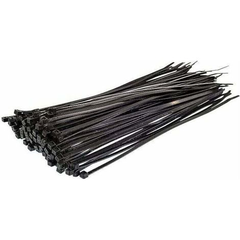 Collier de Serrage en Nylon - 300 mm x4mm - Noir - Attache , XU,Câble Résistant aux UV - Serre-Câbles - Pack de de 250 Pièces - KZQ