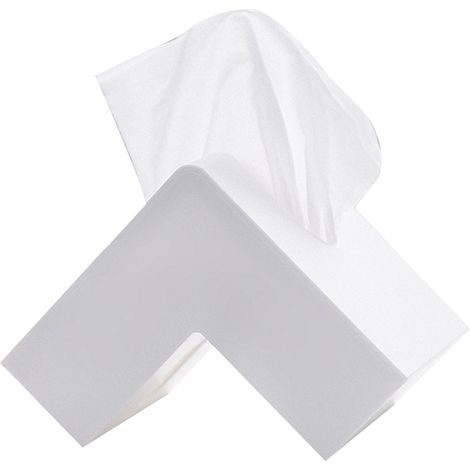 Boîte à mouchoirs en plastique style nordique, boîte de rangement simple et élégante pour restaurant, salon ou bureau, blanche (1/5)