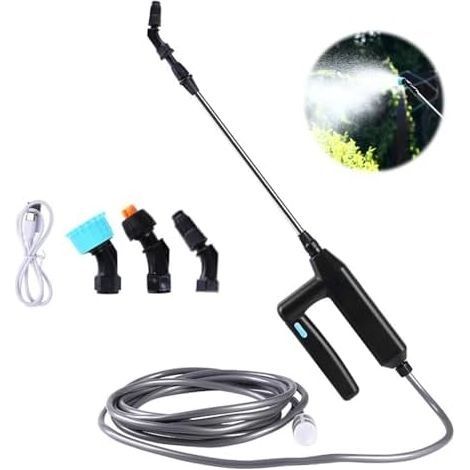 Pulverisateur Electrique, Pulverisateur pour Toiture, 7.4V/2x2000mAh Pulverisateur de Jardin Electrique, Pulvérisateur à Batterie avec 3 Buses Et 8M de Tuyau, USB Rechargeable, pour Ja (1/5)
