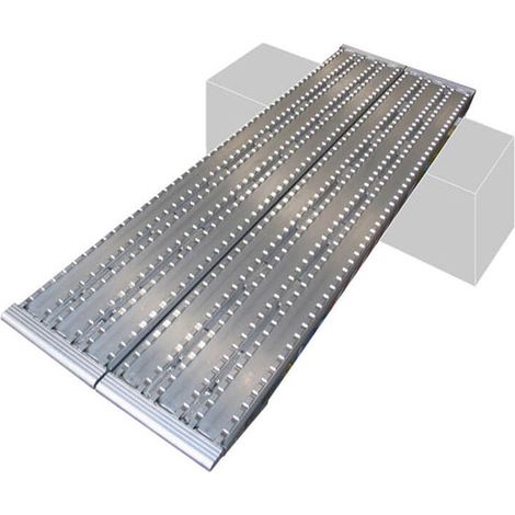 Rampe de chargement 2000mm - Haut. à franchir de 600mm - charge max par paire 37000kg pour empattement 1000mm - Vendue à l'unité - M130F/600/2000 (1/5)