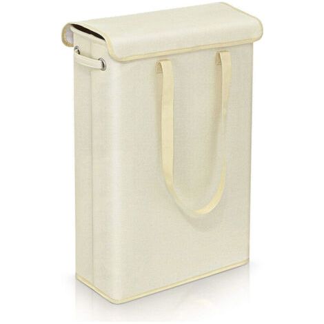 Brige 45 Litre Slimline Panier à linge pliable avec couvercle - Panier à linge de très grande capacité - 39x19x60cm - Panier à linge étroit (1/4)