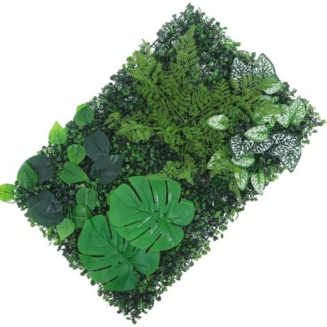 Artificial Green Plastic Grass Wall Panel, Natural and Realistic Artificial Wall Plant, Stylish Wall Decoration for Walls and Floors, Fade Resistant (1/5)