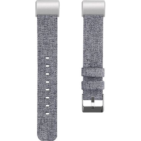 1 Bracelet montre, toile souple respirante, fermoir acier inoxydable, compatible Fitbit Charge 2, sport quotidien (1/5)