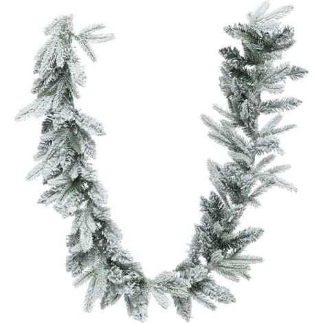 Atmosphera Guirlande de Noël 180 cm Verte Décorations Blanches (1/2)
