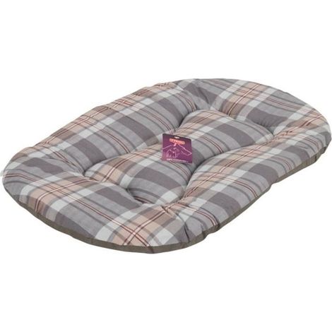 Coussin pour chien TYROL Toronto ovale 60 x 40 x 3 cm beige à carreaux (1/4)