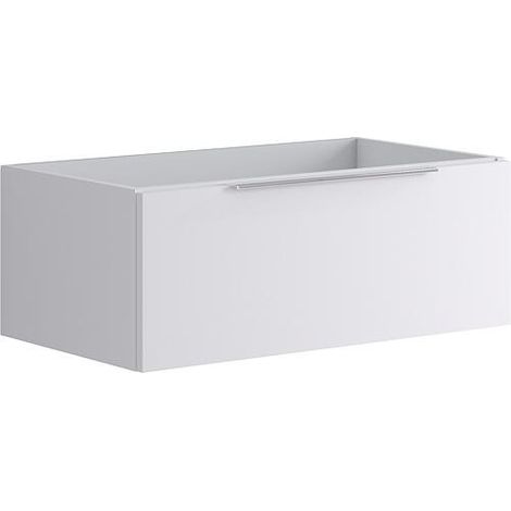 Meuble sous-vasque Kasari blanc brillant, 1 tiroir, 795x300x455mm (1/5)