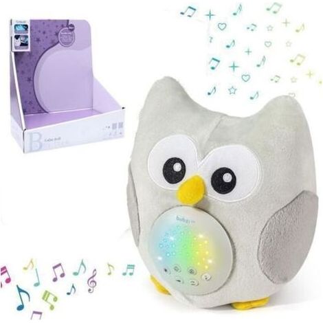 (Gris)Veilleuse Bebe Capteur Activé par Cry Enfant Dodo Doux Chouette - Cadeau Bébé Peluche Berceuse Bebe-Bruit Blanc avec 10 Sons (1/5)