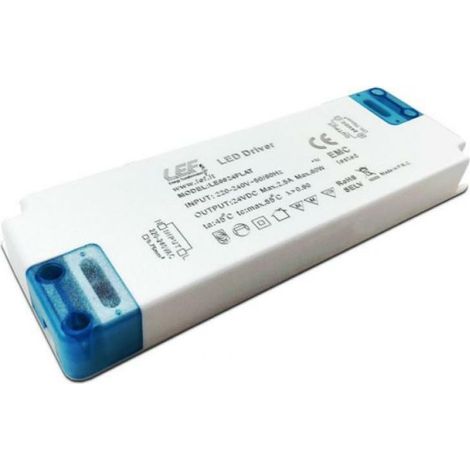 Lef alimentatore a led a tensione costante 60w 24vdc flat le6024flat (1/2)
