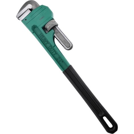 Clé à pipe robuste de 61 cm (24 pouces) en acier au carbone, réglable, pour la plomberie, les travaux de rénovation et l'entretien industriel. (1/5)