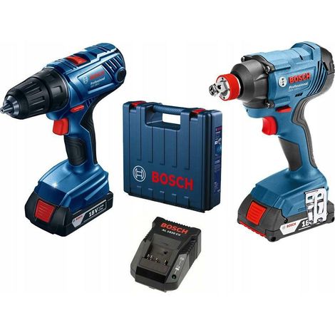 Bosch GDX 180-LI y GSR 18V-50 Llave y Atornillador Azul Negro