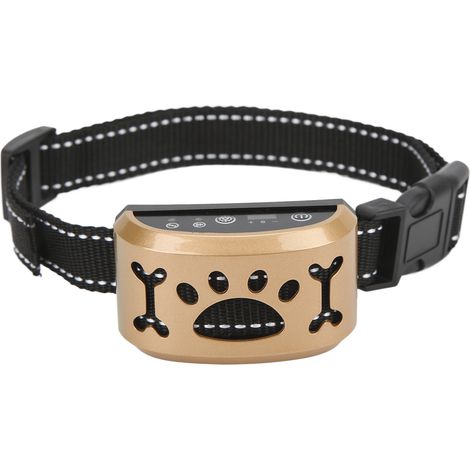 Collier anti-aboiement rechargeable pour chien, réglable, verrouillage automatique, reconnaissance intelligente, étanche, avertissement par vibration. (1/5)