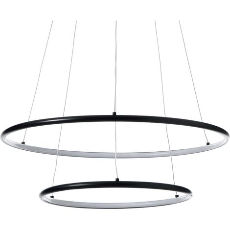 Lampadario in allumino nero opaco cm. H.92 x Ø.60 (1/5)