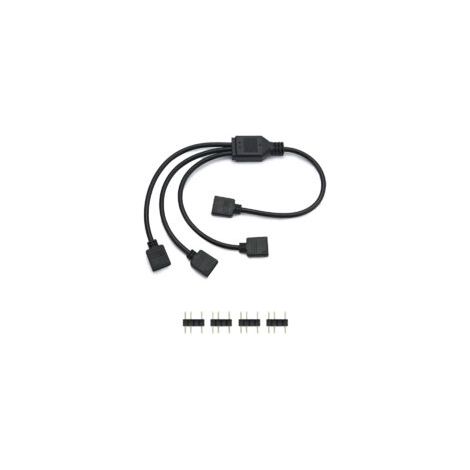 Cavo splitter ARGB, 5V, 3 pin, cavo RGB per PC, da 1 connettore a 3 connettori, 30 cm, per dissipatore CPU e ventola ARGB da 5V - Crezuo