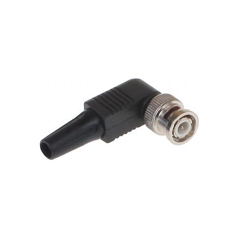 Conector BNC angular con espiga/cat.