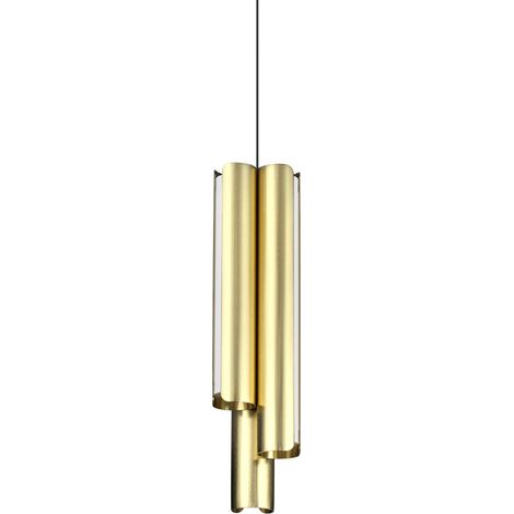 Ideal Lux lampadario moderno Dorica 3 luci LED integrato ottone metallo