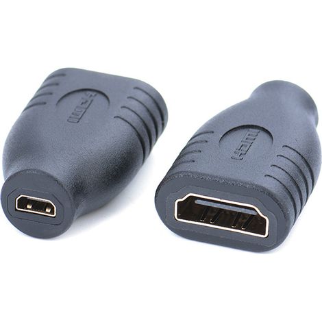 HDMI-auf-MicroHDMI-Buchse-Adapter, Typ-D-Buchse-auf-Typ-A-Buchse-Anschluss, Kamera-/TV-Konverter (1/5)