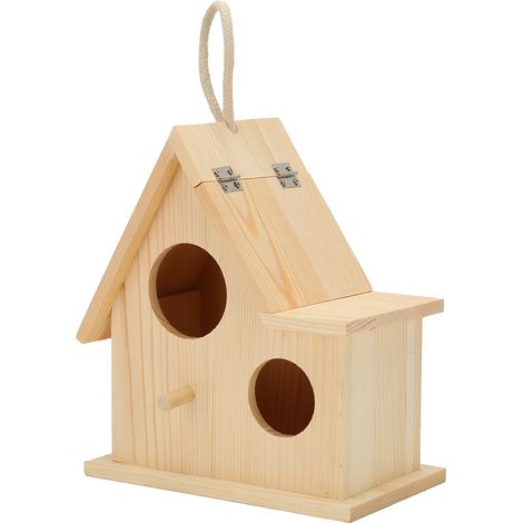 Vogelnest aus Holz für den Außenbereich, Brutkasten mit Käfig, Dekoration für Garten, Terrasse und Balkon (1/5)
