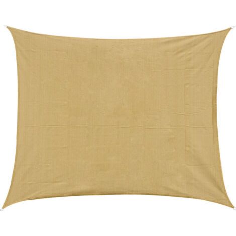 Voile d'ombrage rectangulaire 4x6m toile solaire taud de soleil sable (1/5)