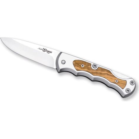 Navaja Country 059 Miguel Nieto de 19 cms, con hoja de acero de 8 cms y mango de Cromo duro y madera natural de olivo