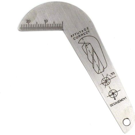 Gauge Pour Angle De Foret - 118 Degres - Acier Inoxydable - Pour Forets Jusqu A 50 Mm - 1 Piece (1/5)