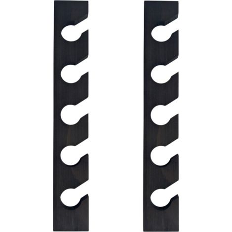 lot 2 Porte-chapeaux vertical en bois,présentoir mural vertical pour casquettes,idéal pour la porte d'un placard une chambre.Noir (1/5)