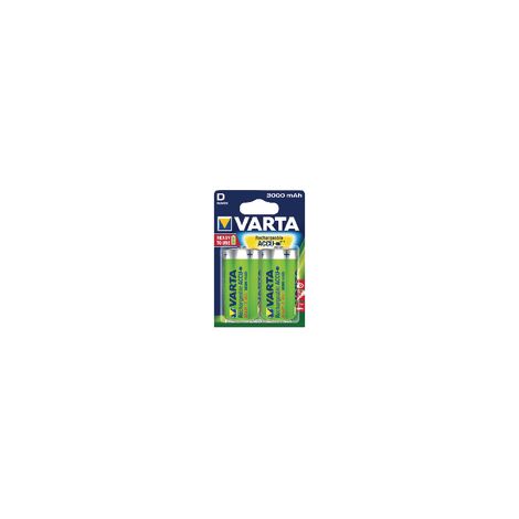 PILA VARTA  RECARGABLE ACCU POWER D - LR20 3000mA (BLISTER 2 UNID)  Ø34,2x61,5mm