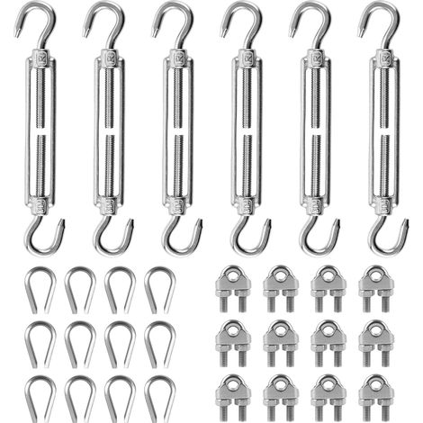 Ensemble de 304 Tendeur Cable Inox M6 30 Pièces (1/5)
