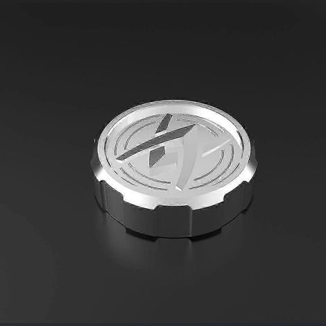 Bouchon de cylindre de réservoir de liquide de frein avant et arrière en aluminium usiné CNC pour moto, compatible avec Kawasaki KLR650 (2009-2023, 2022-2021). (1/5)