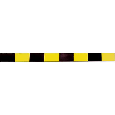 Limiteur de hauteur en aluminium - longueur 5000 mm - réfléchissant noir-jaune