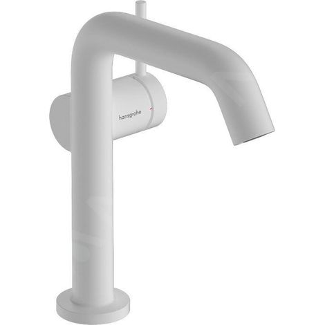 Mitigeur monocommande pour lavabo Tecturis S Fine CooStart, sortie de 139 mm, finition blanc mat (1/5)
