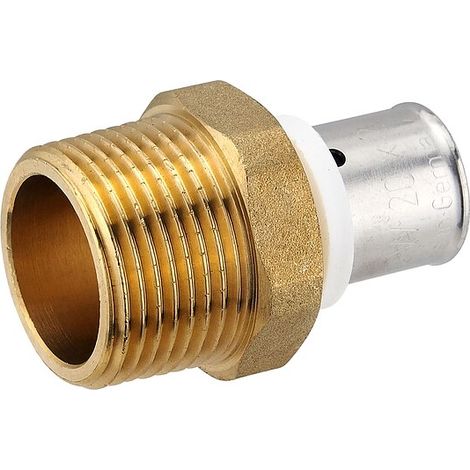 Pressfitting-Übergang 20 x 2,0 mm - 1 Zoll Außengewinde für MV-Rohr (1/2)