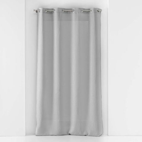 Voilage à oeillets 140 x 240 cm voile tissé Soane gris