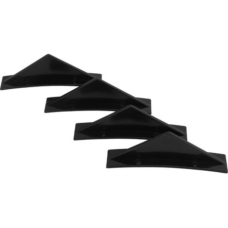 4x Déflecteur de Pare-chocs Arrière ABS Courbé Noir Brillant Spoiler Aileron Requin Universel Auto (1/5)