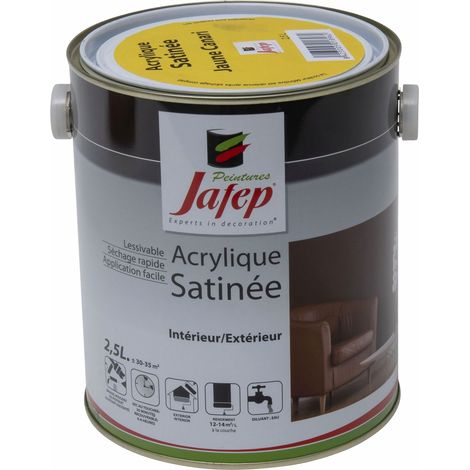 Peinture acrylique satinée jaune canari Jafep 2,5 L
