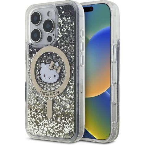 Funda MagSafe Hello Kitty con purpurina líquida para iPhone 16 Pro (1/5)