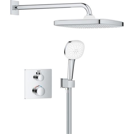 GROHE 10 399 500 TEMPESTA 250 Cube Grohtherm Conjunto empotrado con ducha mural Cromo - ref: 10 399 500 (1/4)