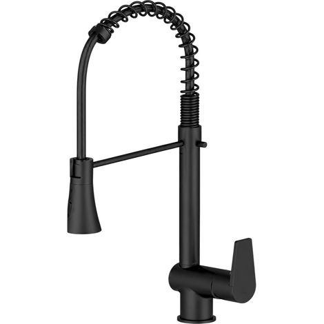 Miscelatore Lavello Cucina con Molla e Doccetta Estraibile – 2 Getti Girevole – Cartuccia Ø40 mm (1/2)