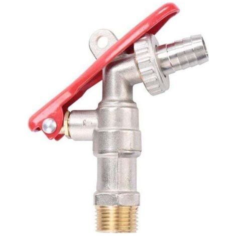 Außengewinde-Wasserhahn aus Zinklegierung mit Verriegelung, XU, Diebstahlsicheres Zubehör aus Kupfer für Wasserhähne, 3/4"-Wasserhahn aus Zinklegierung (1/3)