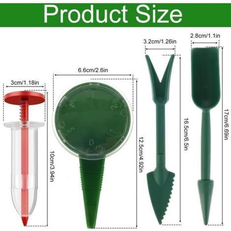 Mini-jardinière distributeur de graines, lot de 6 pots fleurs manuels, outil plantation pour légumes et fleurs (1/4)