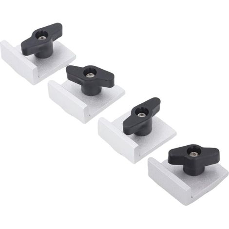 Bloc D'arrêT de Piste en T, 4 Pièces, Court, Travail du Bois, Universel pour le Ponçage, le Routage avec Boutons (1/5)