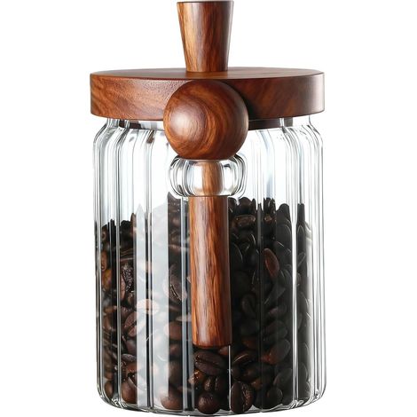 Bocal en verre hermétique, 946 ml, 32 oz, avec couvercle, pour la farine, le café, le sucre, pour l'organisation de la maison dans la cuisine et sur le plan de travail.-AquaForge (1/5)
